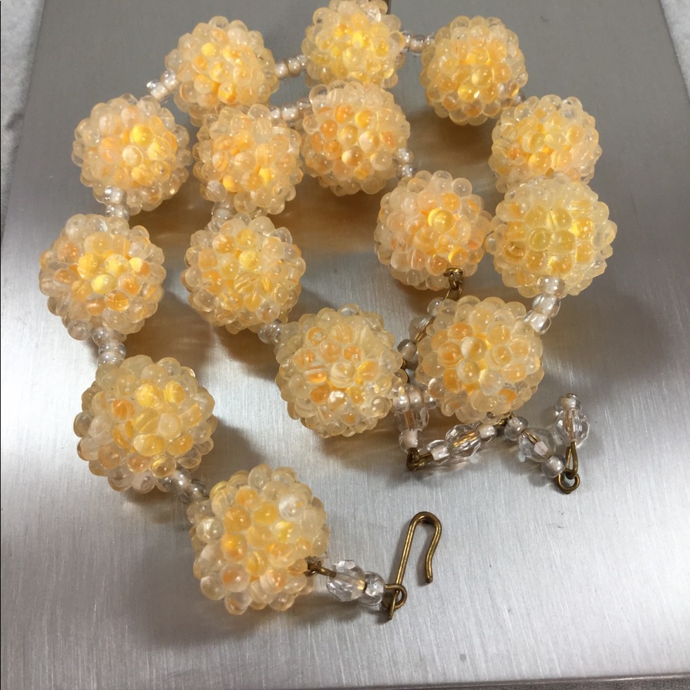 Vintage Cluster Bead Necklace